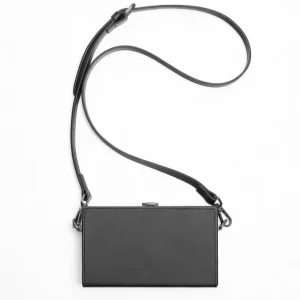 Men’s Crossbody Bag Casual Versatile Black Hard Box Shaped Mini Envelope Small Square Bag