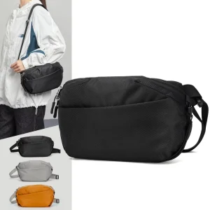 Men’s Crossbody Bag Commuting Bike Bag Large Capacity Carry on Chest Bag Casual Shoulder Bag