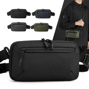 Men’s Crossbody Bag Functional Cycling Shoulder Bag Commuting Lightweight Motorcycle Chest Bag Waist Bagg