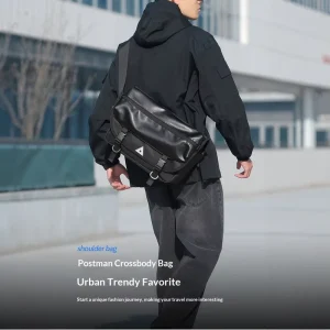 Men’s Crossbody Bag Functional Style Large Capacity Casual Messenger Bag
