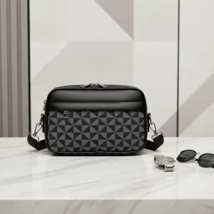 Men’s Crossbody Bag Handbag Business Versatile Casual Plaid Outdoor Single Shoulder Men’s Bag