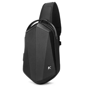 Men’s Crossbody Bag Large Capacity Waterproof Hard Shell Chest Bag Sling Backpack for Men