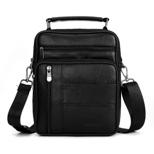 Men’s Crossbody Bag Messenger Bag Leather Business Travel Sling Bag
