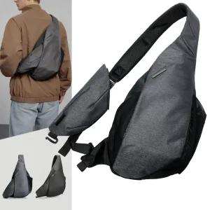 Men’s Crossbody Bag Multifunctional Cycling Sports Crossbody Bag Outdoor Commuting Leisure Chest Bag