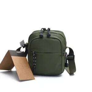 Men’s Crossbody Bag Oxford Cloth Portable Student Shoulder Small Hang Bag Trendy Mini 13*17cm Logo