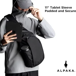 Men’s Crossbody Bag Versatile Chest Bag Multifunctional Simple Lightweight Breathable Waterproof Bag for Commuting
