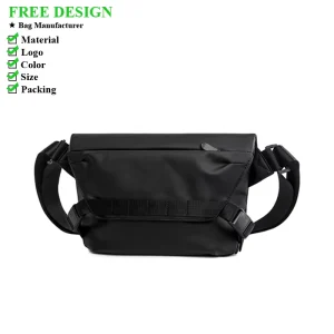 Men’s Crossbody Bag with Magnetic Buckle Waterproof and Wear resistant Functional Outdoor Cycling Chest Bag Shoulder Bag