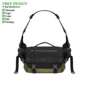 Men’s Crossbody Bag with Workwear Functional Style Multifunctional Shoulder Bag with Expandable Large Capacity