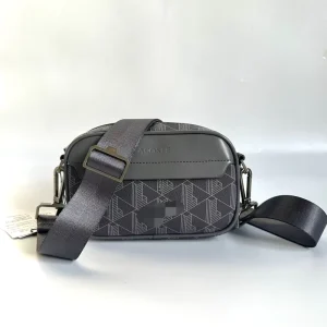 Men’s Crossbody PU Leather Bag Casual Sling Shoulder Side Messenger Embroidery Custom Logo Waterproof