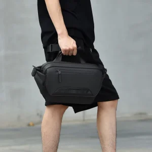Men’s Crossbody Shoulder Messenger Laptop Bag Large Capacity PU Waterproof Lightweight Zipper Closure Fashion Trend All