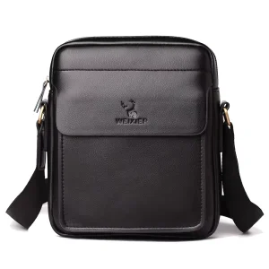 Men’s Crossbody Sling Bag Leather Messenger Shoulder Bag