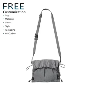 Men’s Crossbody Sling Bag Lightweight Water Resistant Nylon Shoulder Bag with Adjustable Strap for Travel Daily Use