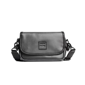 Men’s Crossbody Small Square Bag Single Room Connector Shoulder Bag Mobile Bag