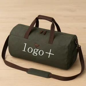 Men’s Custom Logo Sport Duffle Bag Foldable Lightweight Waterproof Running Bag Overnight Travel Shoe Compartment