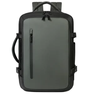 Men’s Custom Oxford Air Vacuum Compression Backpack Waterproof Multifunctional Expandable Business Travel Laptop Bag