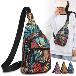 Men’s Customized Logo Factory All-Printed Fashionable Casual Sports Shoulder Crossbody Chest Messenger Bag