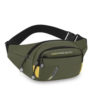 Men’s Daily Cycling Backpack Portable Multifunctional Sports Chest Bag Contrasting Waist New Sports Messenger Bag