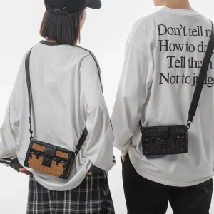 Men’s Daily Use Shoulder Bag Custom Logo Waterproof PU Leather for Travelling