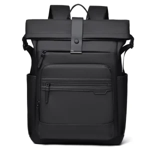 Men’s Expandable Roll Top Backpack Large Capacity Waterproof Laptop Bag for Daily Commute Business and Travel Use