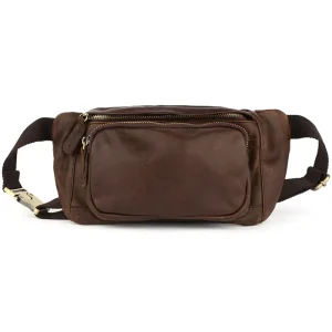 Men’s Fanny Waist Pack Bag Minimalistic Leather Belt Bag