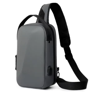 Men’s Fashion Anti Theft Crossbody Sling Backpack USB Charging Design for Business and Travel