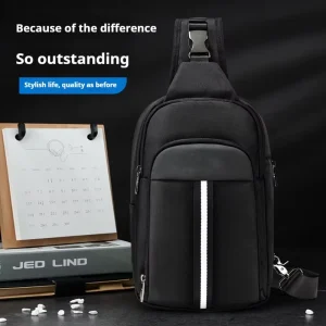 Men’s Fashion Anti Theft Sports Chest Pack Lightweight Crossbody Shoulder Bag Phone Cards Hipster Sling Backpack Trendy Style