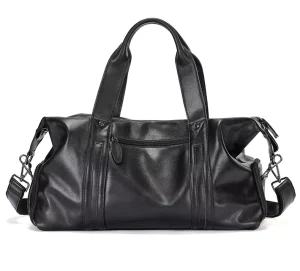 Men’s Fashion Business Handbag Large Capacity Travel Duffle Bag with Zipper Closure Simple Design and Elegant Temperament