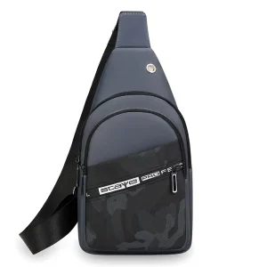Men’s Fashion Casual Oxford Shoulder & Crossbody Waist Bag Zipper Closure New Trendy Backpack Travel Crossbody Bag