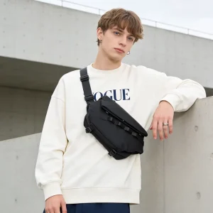 Men’s Fashion Casual Waterproof Polyester Crossbody Bag Portable All Seasons