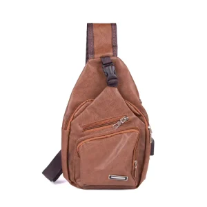 Men’s Fashion Chest Men Waist Bags Leather Shoulder Bag Mobile Phone Bag