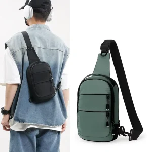 Men’s Fashion Chest Waist Bag Waterproof Pouch with Multiple Carrying Ways for Daily Use