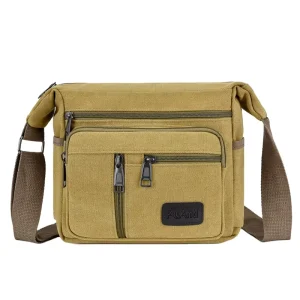 Men’s Fashion Crossbody Shoulder Bag Multi Layers Design for Casual Commuting and Business Use