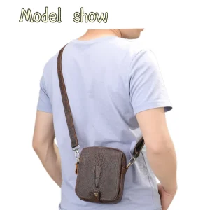 Men’s Fashion Crossbody Shoulder Bag with Letter Decoration Business Casual Messenger