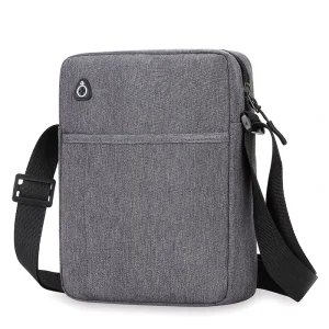 Men’s Fashion Crossbody Sling Bag Waterproof Nylon Chest Bag with Chains Decoration Features Headphone