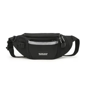 Men’s Fashion Multifunctional Large Capacity Crossbody Bag Chest Zipper One Shoulder Sports Travel