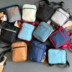 Men’s Fashion Nylon Shoulder Bag Business Leisure Large Capacity Portable Multi Layer Waterproof Crossbody Handbag