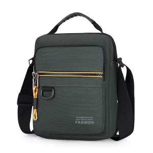 Men’s Fashion Nylon Waterproof Briefcase Shoulder Crossbody Bag Good Quality Business Youth Vertical Design