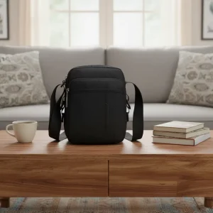 Men’s Fashion Nylon Waterproof Lightweight Crossbody Backpack Small Size Outdoor Student Sling Bag