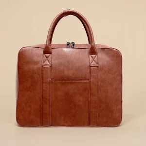 Men’s Fashion Premium PU Leather Laptop Briefcase Messenger Shoulder Crossbody Bag