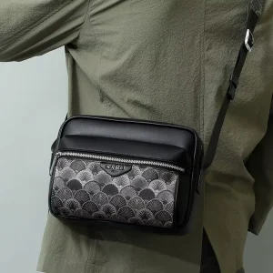 Men’s Fashion Single Shoulder Crossbody Bag Casual Travel Square Design Lightweight Polyester Factory Direct Sales for