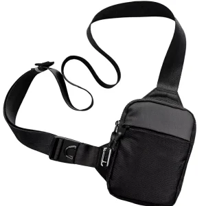 Men’s Fashion Small Shoulder Bag Anti theft Brush Nylon Crossbody Bag with Alloy Anti theft Buckle