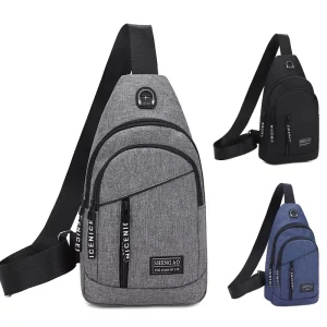 Men’s Fashion Sports Casual Crossbody Sling Shoulder Bag Durable Waterproof Multi functional All Seasons