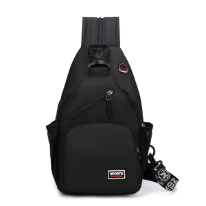 Men’s Fashion Sports Chest Sling Bag Custom Logo Waterproof USB Made From Durable or Small Travel