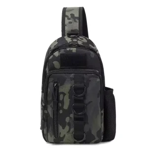 Men’s Fashion Waterproof Camouflage Oxford Fabric Chest & Shoulder Bag Durable Expanded Stowable Features for Outdoor Adventures