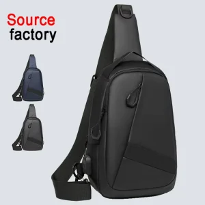 Men’s Fashion Zipper Lightweight Durable Outdoor Travel Casual Shoulder Crossbody Chest Bag Stylish Multi Pocket Daily Use