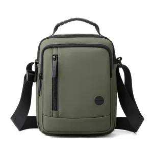 Men’s Fashion and Vintage Multi Pocket Messenger Bag Waterproof Crossbody with Letter Decoration Made of Polyester