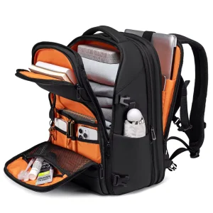 Men’s Fashionable 50L Large Capacity Expandable Backpack 17Inch Laptop Bag Multifunctional Double Shoulder Business Casual Oxford