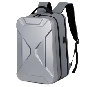 Men’s Fashionable Anti Theft Backpack Large Capacity Waterproof Hard Shell Business Bag Zipper for Travel Work
