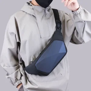 Men’s Fashionable Anti Theft Crossbody Sling Bag Waterproof Zipper Closure Hard Shell Travel Bag for Daily Travel
