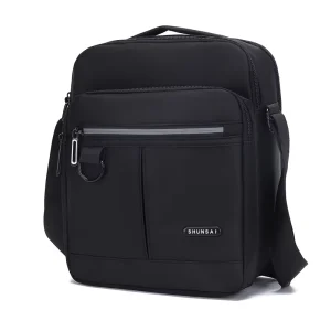 Men’s Fashionable Canvas Shoulder Messenger Crossbody Sling Bags Water Resistant Notebook Bag